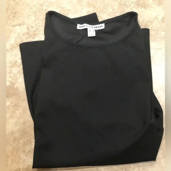 GIRL WITH CURVES Knit Crepe Peplum Top A551711 - Picture 2 of 3